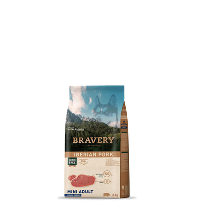 Bravery Cão Mini Adulto - Porco Ibérico