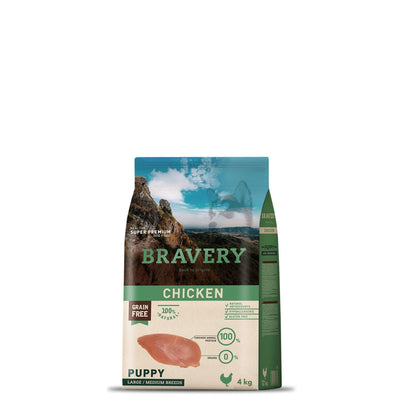 Bravery Cão Puppy Medium/Large - Frango