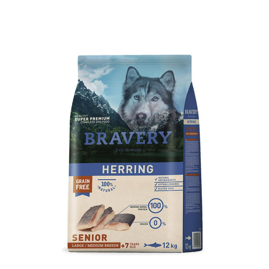 Bravery Cão Medium/Large Senior +7 anos - Arenque