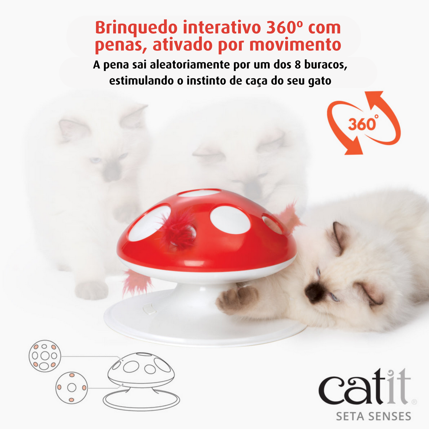 Catit Senses - Cogumelo interativo 360º