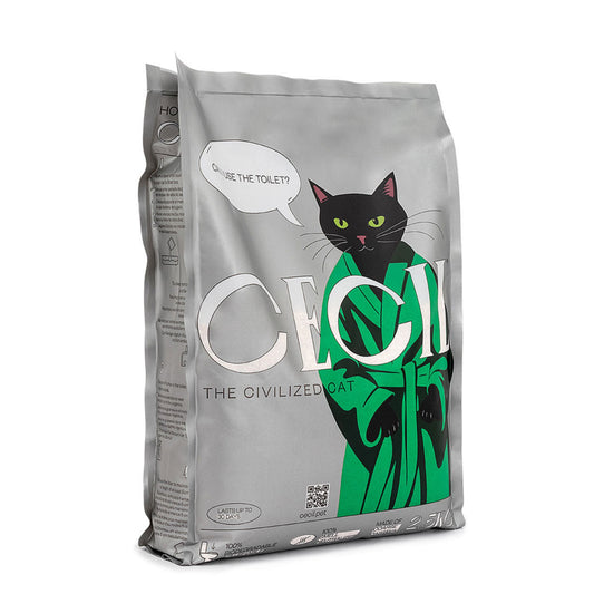 Areia natural de Mandioca para gatos - Cecil