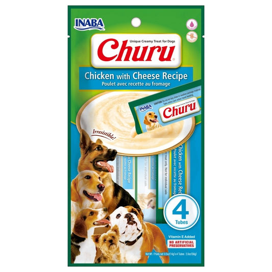 Churu Meal Topper para cães - Frango e Queijo 4x14g
