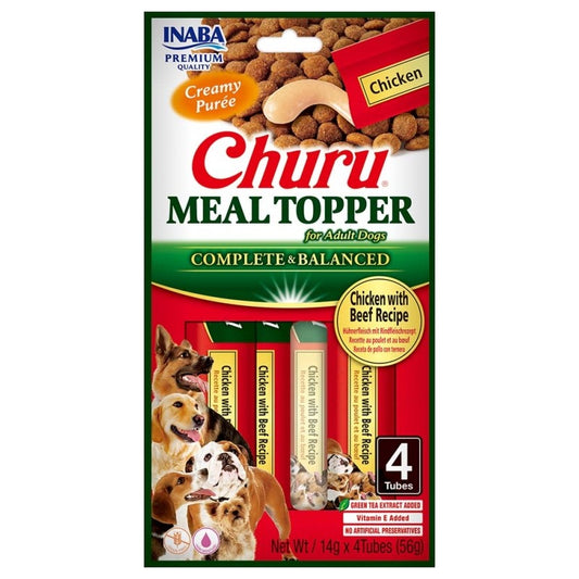 Churu Meal Topper para cães - Frango e Vaca 4x14g