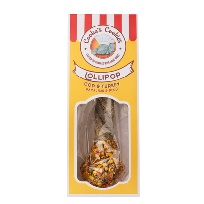Cooka's Cookies - Lollipop de bacalhau e peru