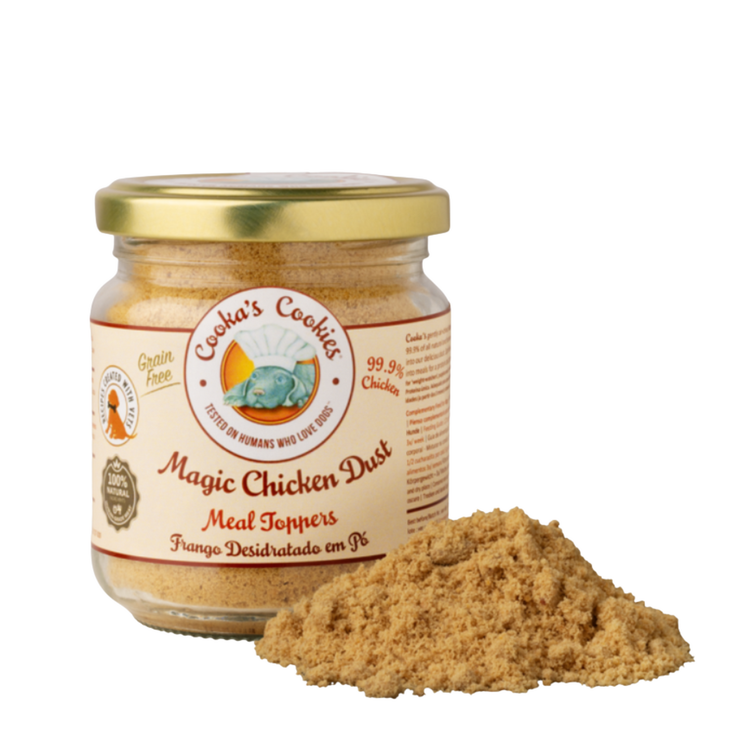 Cooka's Cookies - Topping frango desidratado em pó 110g