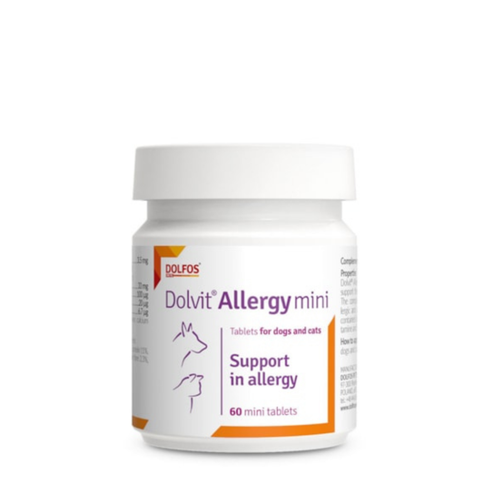 Dolvit® Allergy Mini - Suporte para alergias para cães e gatos 60 comprimidos