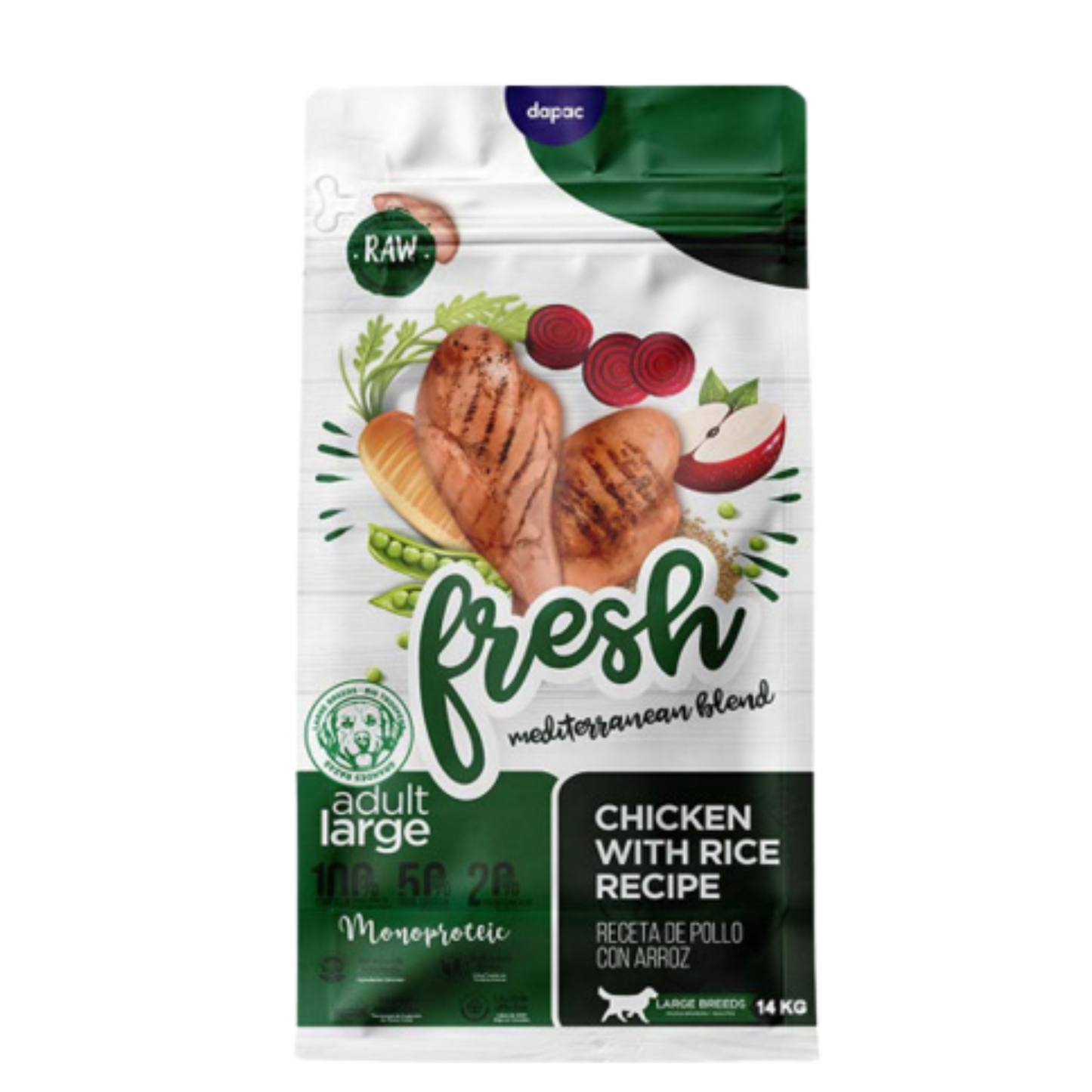 Fresh Cão Mediterranean Adulto - Raças Grandes Frango