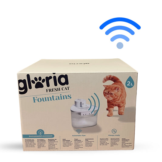 Fonte de água Sem Fios e Detetor de movimentos 2L - Gloria Fresh Cat