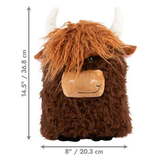 Kong Comfort Highland Cow XL- vaca de peluche tamanho gigante para cães