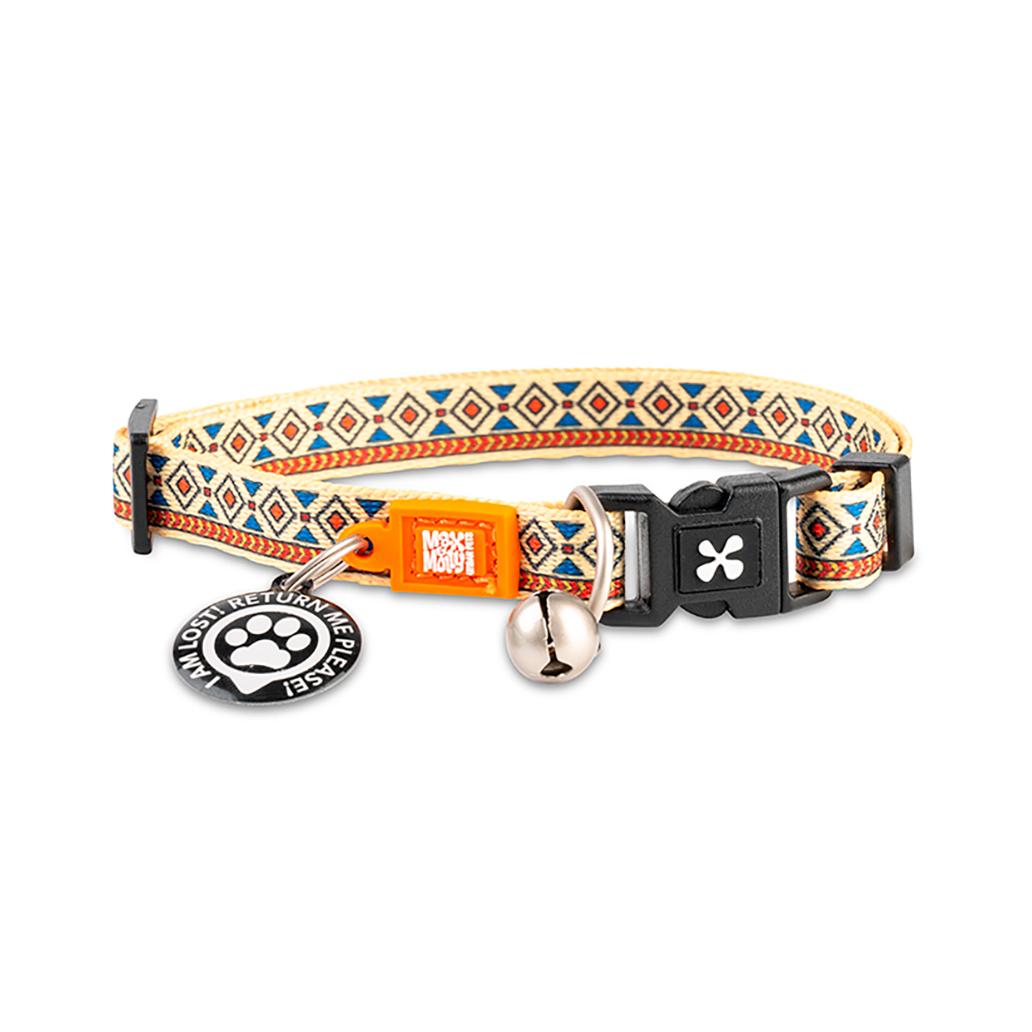 Coleira Gato com ID Tag Max&Molly - Ethnic