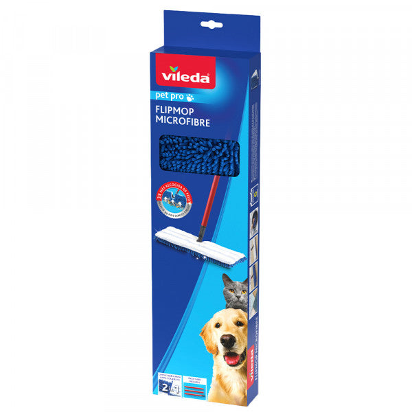 Vileda Pet Pro - Mopa de microfibra para limpeza