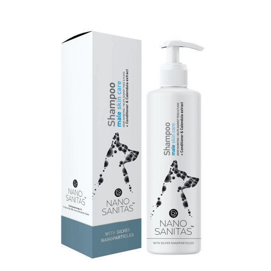 NanoSanitas - Champô para machos de pelo curto e antiparasitário 250ml