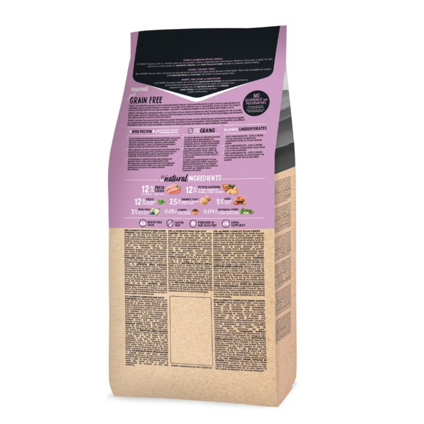 Ownat Just Grain Free Gato Adulto Esterilizado - Frango