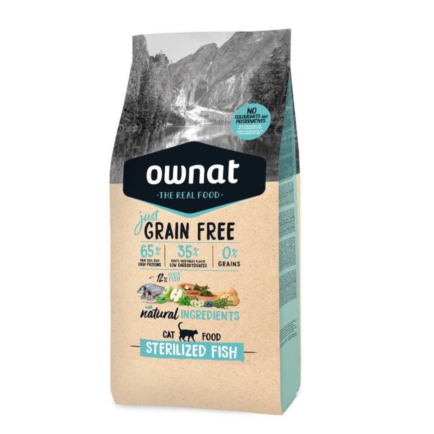 Ownat Just Grain Free Gato Adulto Esterilizado - Peixe