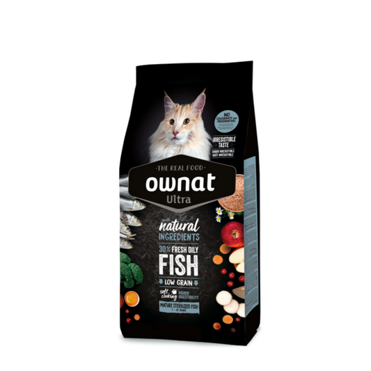 Ownat Ultra Mature Esterilizado Peixe Azul - 7 a 12 anos