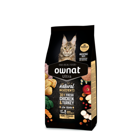 Ownat Ultra Young Esterilizado Frango e Peru - 1 a 6 anos
