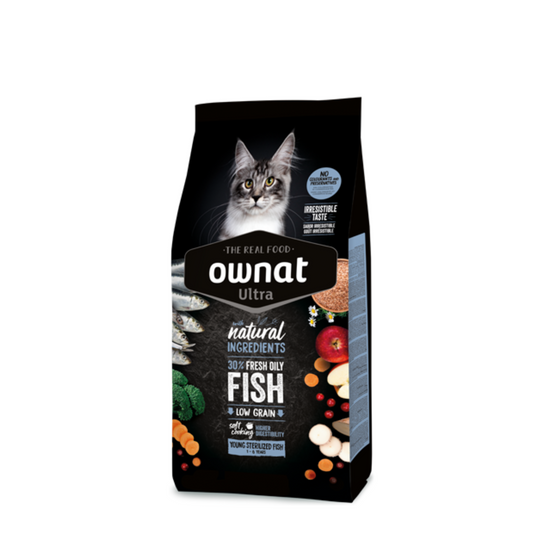 Ownat Ultra Young Esterilizado Peixe Azul - 1 a 6 anos