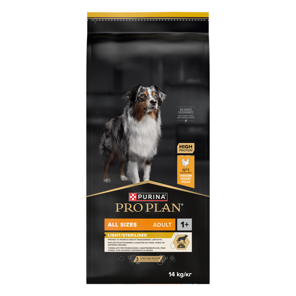 Pro Plan Cão All Size Light Sterilised Frango 14kg - Ração para cão adulto para controlo do peso