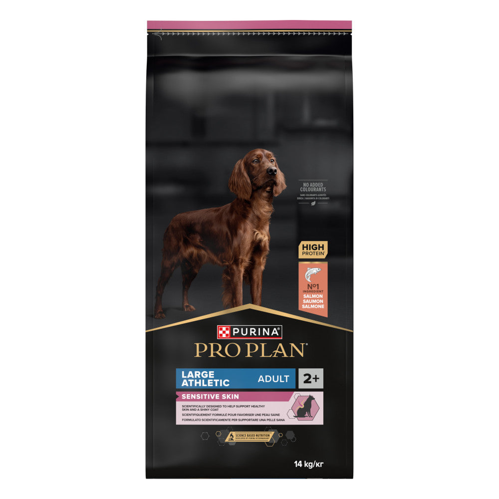 Pro Plan Cão Athletic Large Sensitive Skin Salmão 14kg - Ração seca para cão adulto grande com pele sensível