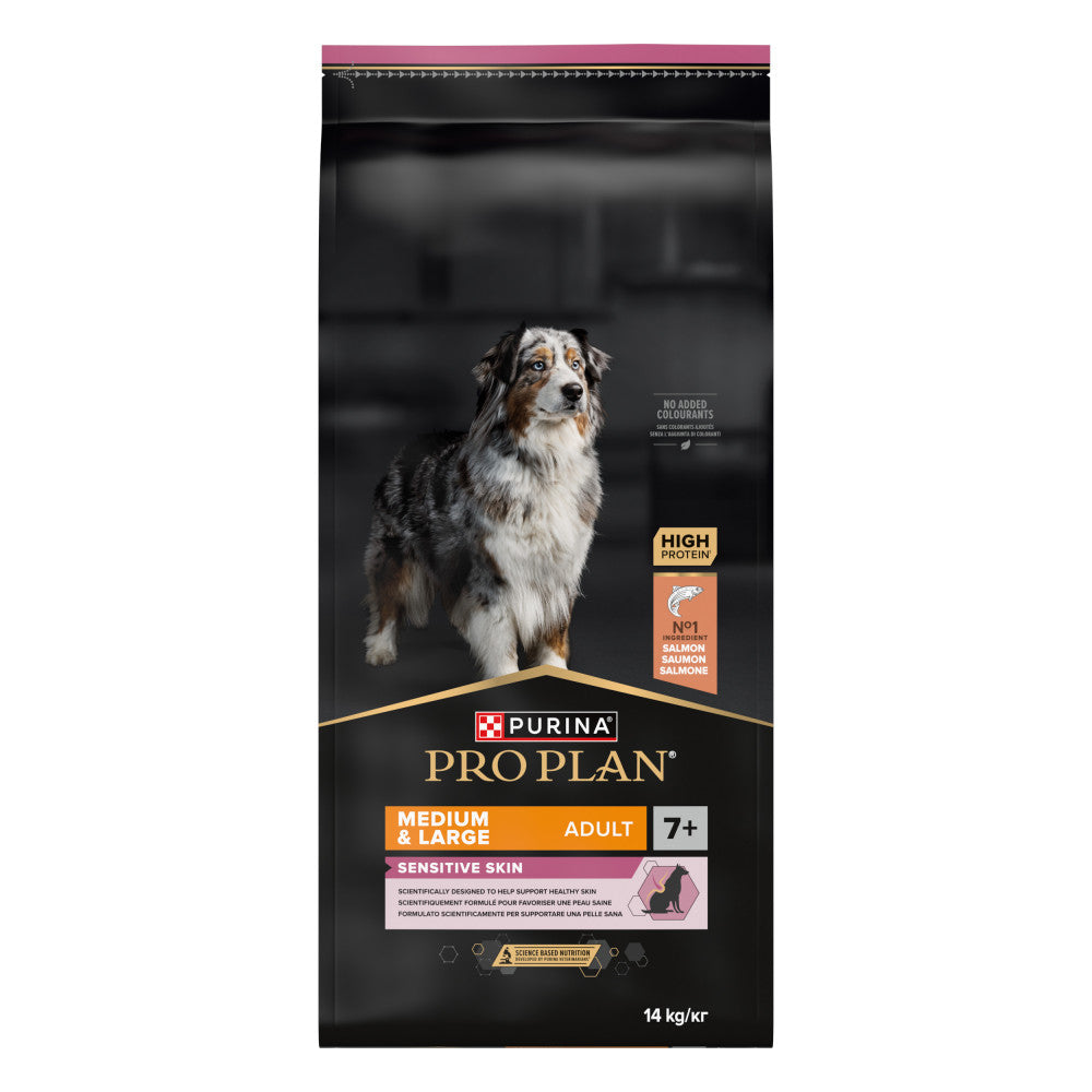 Pro Plan Cão Senior Sensitive Skin Medium & Large 14kg - Ração para cão senior com pele sensível Salmão