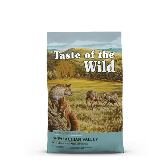 Taste of the Wild Cão Appalachian Valley Small Breed - Ração para cão adulto pequeno Veado e grão de bico 12.2kg