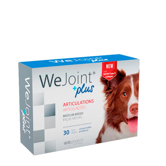 WeJoint Plus Raças Médias 30 Comprimidos - Suplemento para articulações para cães de raças médias