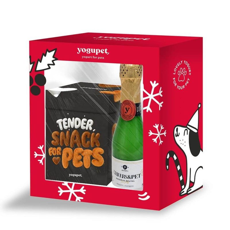Yogupet Caixa de Natal - Pack Champanhe + Caixa de Snacks