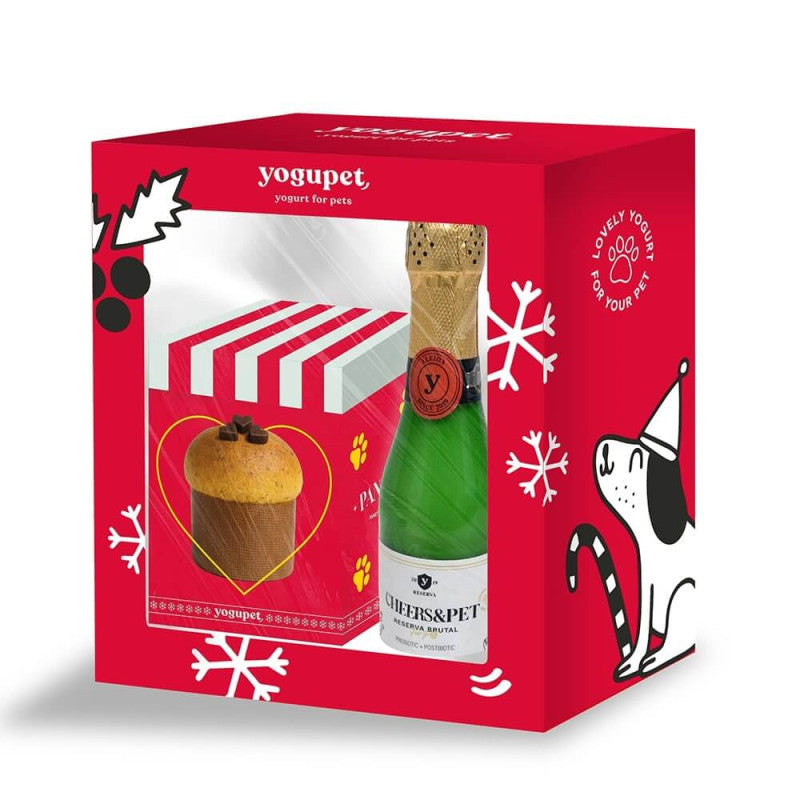 Yogupet Caixa de Natal - Pack Champanhe + Caixa Panetone