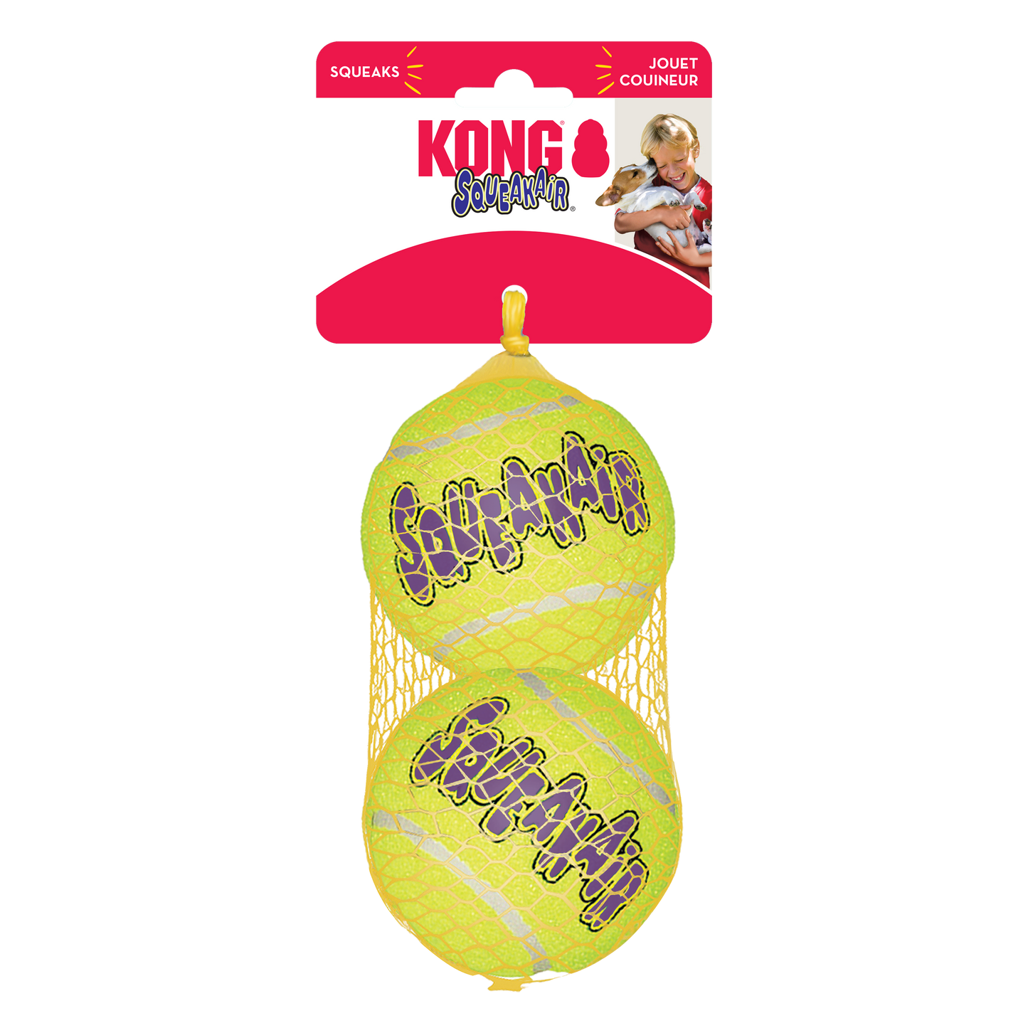 Kong Squeakair Pack 2 Bolas de Ténis L